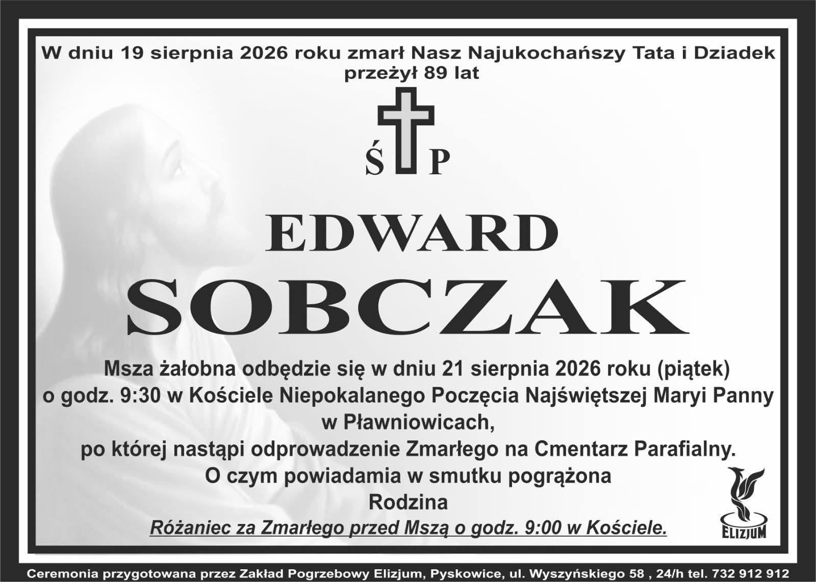 Nekrolog ŚP. Edward Sobczak